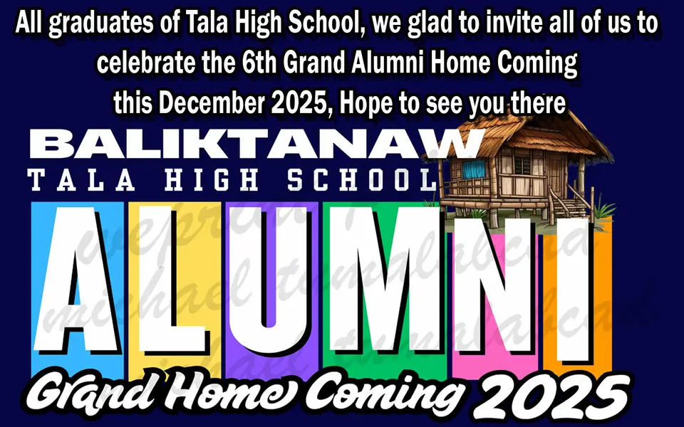 Tala High School alumni event banner